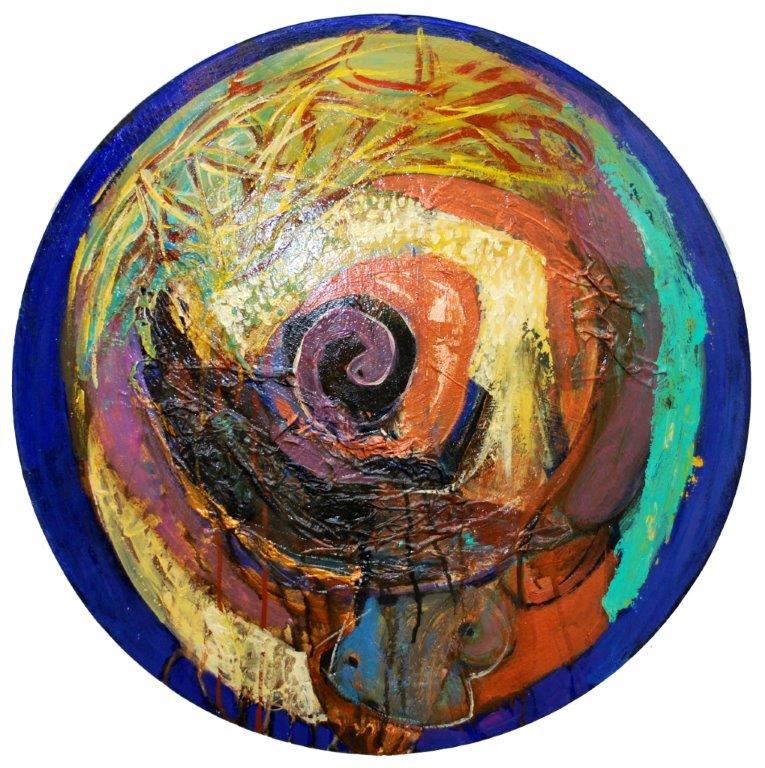 0031Seléne, kruh,70,00cm,plátno na podložke.acryl,2013